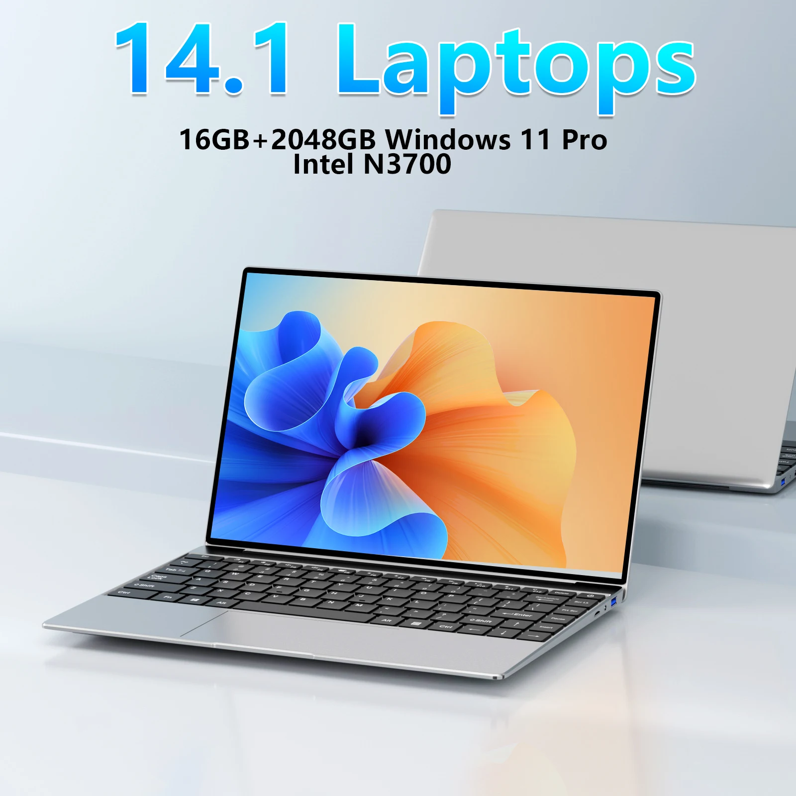 2025 Original Laptop 14.1 Inch Windows 11 Ultra Slim Notebook Gamer Intel N3700 16GB 1024GB 1920*1080 Display Office computer
